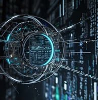 a futuristic looking computer representing our content creation and optimization