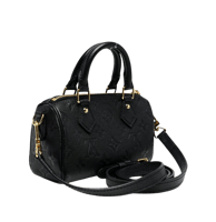 Louis Vuitton Nano Black Monogram Speedy Gold Hardware