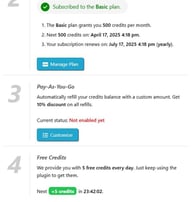 AI for SEO - How to get credits