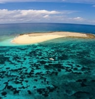 Latham Island Fishing Charters Zanzibar - Rocky coastline and crystal-clear waters of Latham Island