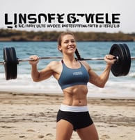 A poster displaying a person wearing white athletic gear, with their hands clasped near their face, and covered in white chalk or powder. The word 'LIFT' is prominently displayed in bold red letters, accompanied by the text 'LET'S LIFT YOUR MOOD' below.
