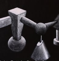 Ilustración acrílico sobre papel ilustración negro