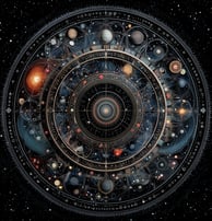 a circular clock with a clock on it
