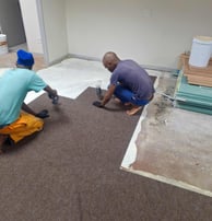 Carpeting installation. Fourways Golf Estate