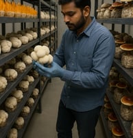 Inspecting medicinal mushrooms