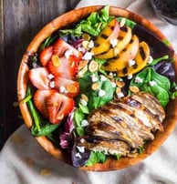 Semaglutide Recipe: Grilled Breast Chicken with Greens and Grilled Summer Fruits