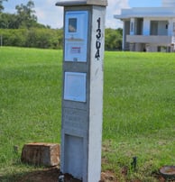 ligação subterrânea pedestal