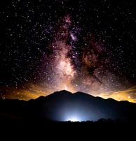The Milky Way near Mammoth Lakes, CA, from the east looking toward the Sherwins