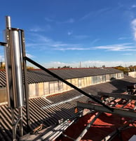 Silenciador para salida de gases y venteo en fabrica