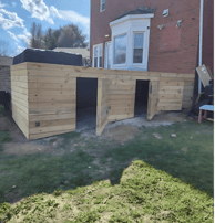 a dog house in the yard nashville custom