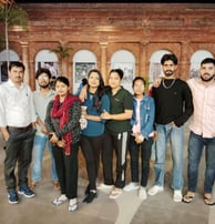 Students along with director and faculty of hisar institute of nursing