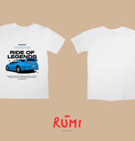 kaos pendek desain mobil balap dari brand rumikidswear kaos keren