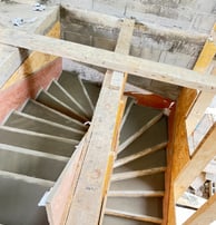 escalier deux carre-tournant en béton armée