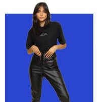 Calça de Couro Sintético - Moda Tendência Viva Lu
