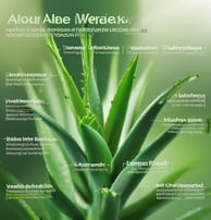 A dense cluster of aloe vera plants with long, pointed leaves growing in an outdoor natural setting. The leaves are thick, fleshy, and have a glossy appearance, with serrated edges. Surrounding the plants is a lush, green environment with additional foliage in the background.