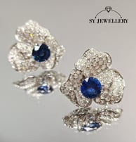 Sapphire Diamond Earring