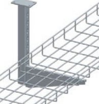 Apply to: Hang trays under ceiling Fit for:Width of wire mesh less than 400mm Include:TCHx1.M10x60