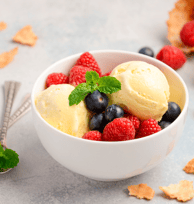 Sorvete Caseiro com Creme de Leite de Búfala
