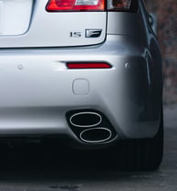 Back view of Lexus IS F equipped with Michelin performance tyres at our Lagos tyre store