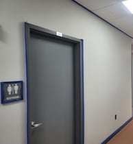 The before image of an hallway with blank walls.