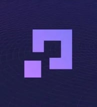 a purple square shaped logo with a purple square