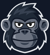 a monkey head with a gorilla face and a gorilla face