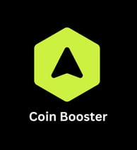 a coin machine with the coin booster logo