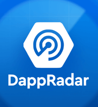 a blue and white logo with the word dappradderadr on it