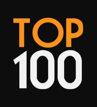 a black and white top 100 % of the top 100 % of the world '
