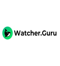 a watcher is shown in the background of a watcher guru logo