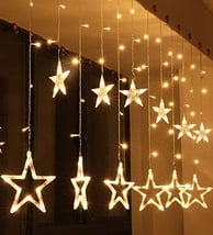 12 Stars 138 Led Curtain String Lights Window Curtain Lights with 8 Flashing Modes Decoration (₹399)