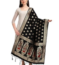 DEVANGI Women's Woven Banarasi Silk Zari Dupatta/Chunni, Width 1 Meter, Length 2.5 Meter (₹450)