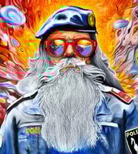 Original Polizist Pop Art Stil