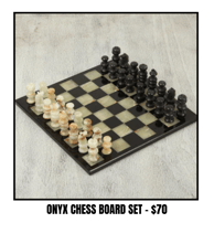 onyx marble chessboard