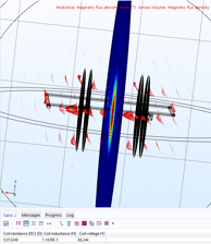 Simulating high B field low inductance design via comsol