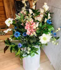 Wild flower silk faux floral arrangement