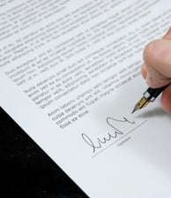 someone signing a OET letter