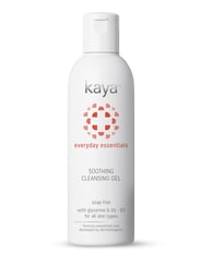 a bottle of kaya everyday cleansering gel