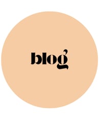 light orange circle with the word blog