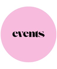 pink circle with the word events