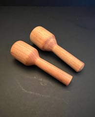 Yellow Birch & Cherry baby rattles - special order