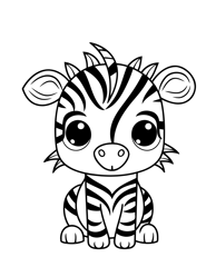a zebra coloring pages for kids