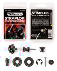 Dunlop Staplock Dual Design Strap Retainer System, Black