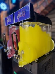 Icy cold slushie in the SweetAz Co. slushie machine hired for MS fundraising event in Capalaba.