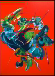 Volcan du coeur | tableau abstrait