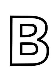 Letter B om uit te printen