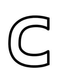 Letter C om uit te printen