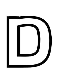 Letter D om uit te printen