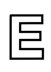 Letter E om uit te printen