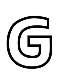 Letter G om uit te printen